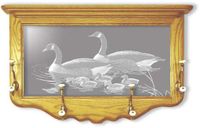 "Hideaway Heritage Geese" Etched Mirror Coat Rack
