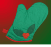 Holiday Oven Mitt, Mistletoe Design