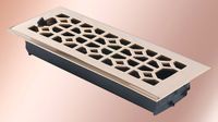 Honey Comb Styling Floor Register, 3" x 10" Solid Cast Brass Brass W/Damper