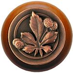 Horse Chestnut Cherry Cabinet Knob, Antique Copper