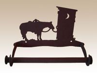 Horse & Outhouse Paper Towel Holder