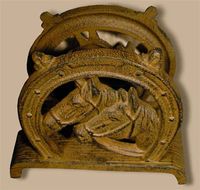 Horses Cast Iron Napkin Holder