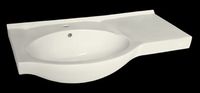 Hudson Vitreous Bone China Wall Mount Corner Sink (Right Counter)