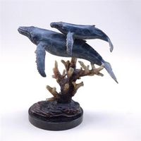 "Humpback Whales" Metal Art Sculpture