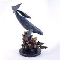 Humpbacks And Dolphins Metal Art Sculpture