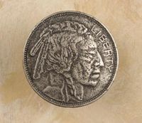 Indian Head Nickel Pewter Cabinet Knob/Pull