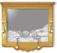 "Into the Herd" Buffalo Etched Mirror Coat Rack