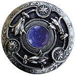 Jeweled Lily Blue Sodalite, Brite Nickel