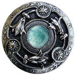 Jeweled Lily Green Aventurine, Brite Nickel