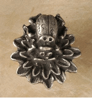 Ladybug On Flower Cabinet Knob/Pull In Pewter