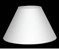 Lamp Shades White Fabric, Replacement Shade-Finial Mount