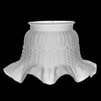Lamp Shades White Glass, 4" Gas Light Flower Shade