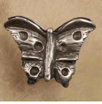 Large Butterfly Cabinet Knob/Pull In Pewter