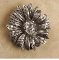 Large Daisy Cabinet Knob/Pull In Pewter