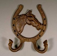 Large Horse, Hoof & Horseshoe Double Hook