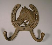 Large Horse & Horseshoe Double Hook