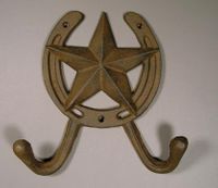 Large Horseshoe Star Double Hook
