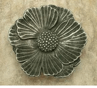 Large Lotus Flower Cabinet Knob/Pull In Pewter