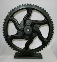 Large Metal Gear Cog Wheel Paperweight