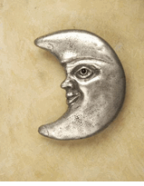 Large Moon Pewter Cabinet Pull (Left Facing)