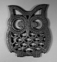 Large Owl Cast Iron Trivet