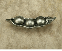 Large Pea Pod Cabinet Knob/Pull In Pewter