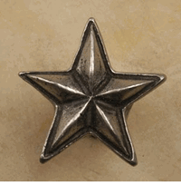 Large Star Pewter Cabinet Knob/Pull