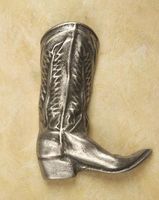 Large Western Boot Pewter Cabinet Knob/Pull (Right Face)