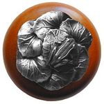 Leap Frog Cherry Cabinet Knob, Antique Pewter