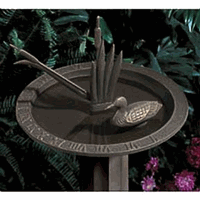Loon Sundial Birdbath