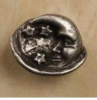Lunar Cabinet Knob/Pull In Pewter (Left Facing)