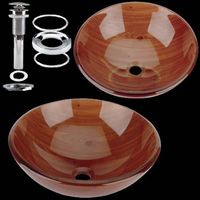 Madera Hermosa Brown Glass Vessel Sink