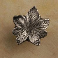 Maple Leaf Small Pewter Cabinet Knob/Pull