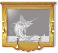Marlins Etched Mirror Coat Rack