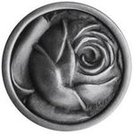 McKenna's Rose Cabinet Knob, Antique Pewter