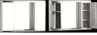 Medicine Chests Brushed Stainless Steel, Deluxe Two Mirror Door, Medicine Cabinet