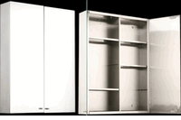 Medicine Chests Brushed Stainless Steel, Double Door Medicine Cabinet