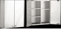 Medicine Chests Brushed Stainless Steel, Double Mirror Door Medicine Cabinet