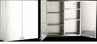 Medicine Chests Brushed Stainless Steel, Double Mirror Door Medicine Cabinet