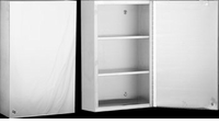 Medicine Chests Brushed Stainless Steel, Left-Opening, Mirror Door Medicine Cabinet