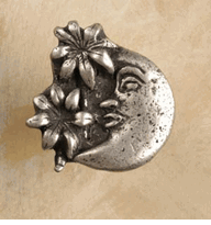 Moon And Palms Pewter Cabinet Knob/Pull