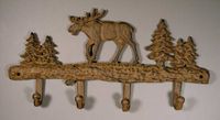 Moose In The Trees Cast Iron Wall Hook