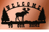 Moose Metal Art Welcome Sign
