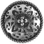 Moroccan Jewel Cabinet Knob, Brite Nickel