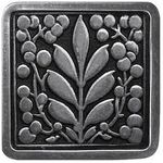 Mountain Ash Cabinet Knob, Brilliant Pewter