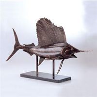 Museum Sailfish Brass Art Sculpture