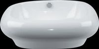 Mushroom White Vitreous China Over Counter Vessel Sink