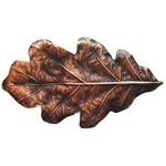 Oak Leaf Cabinet Knob, Antique Copper