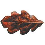 Oak Leaf Cabinet Knob, Hand Tinted Brass