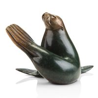Oceanside Seal Brass Art Figurine